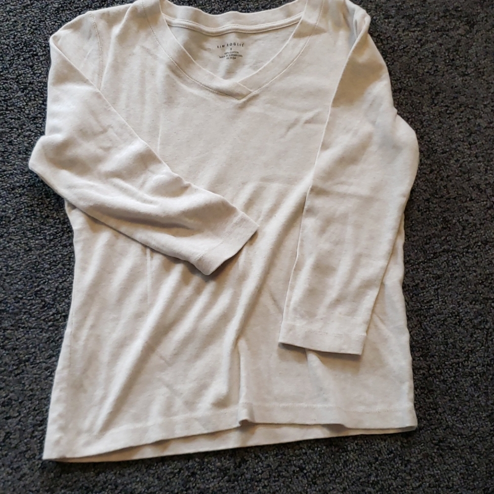 Kim Rogers Cream Long Sleeve Sz S